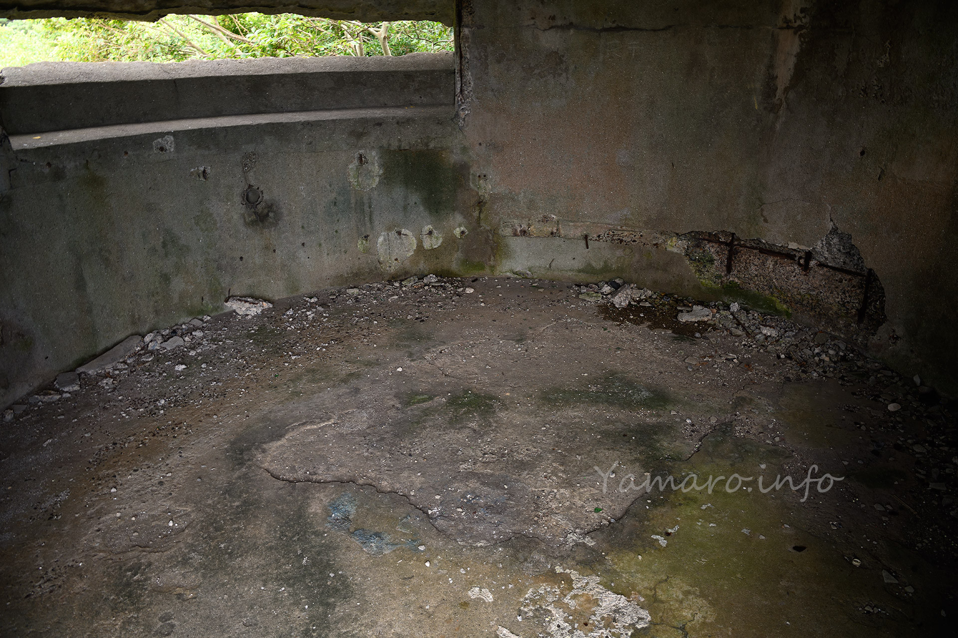 少しずつコンクリが剥がれてきています。 戦後75年近く経過、確実に劣化はしてきています。