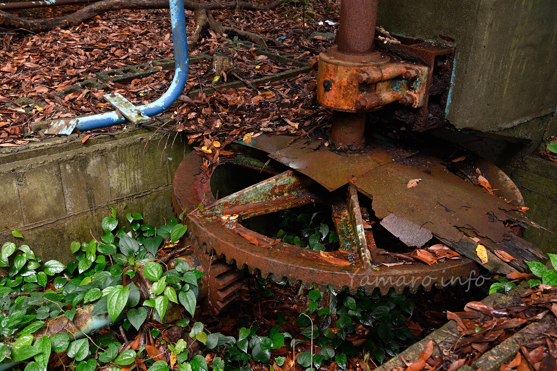 リフト乗り場の下には大きなギヤ。ここが回ってリフトは動いていました。